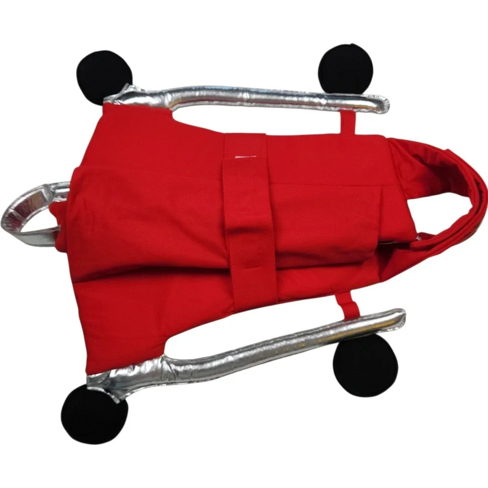 Target Shopping Cart Pet Costume Sz M Red Bullseye Logo Funny Halloween Outfit